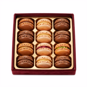 Chocolate-Dipped Macarons Box
