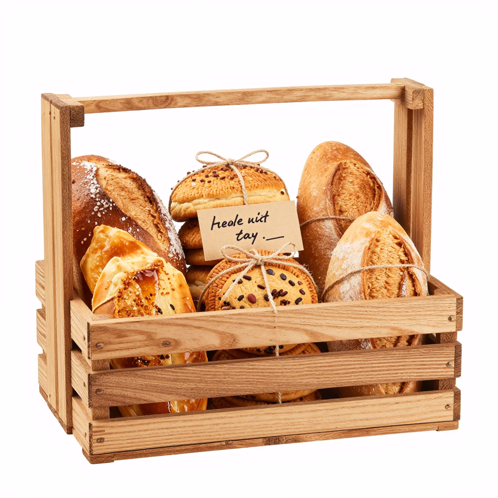 Handcrafted Bakery Gift Basket with Fresh Pastries and Artisanal Delights