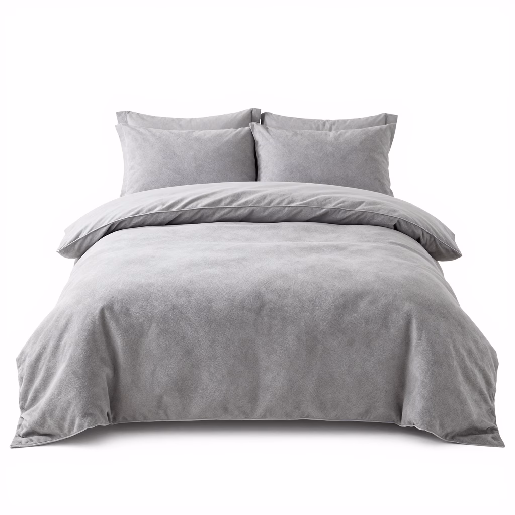 Premium Cotton Flannel Duvet Cover Set with Breathable Fabric and Soft Touch Finish