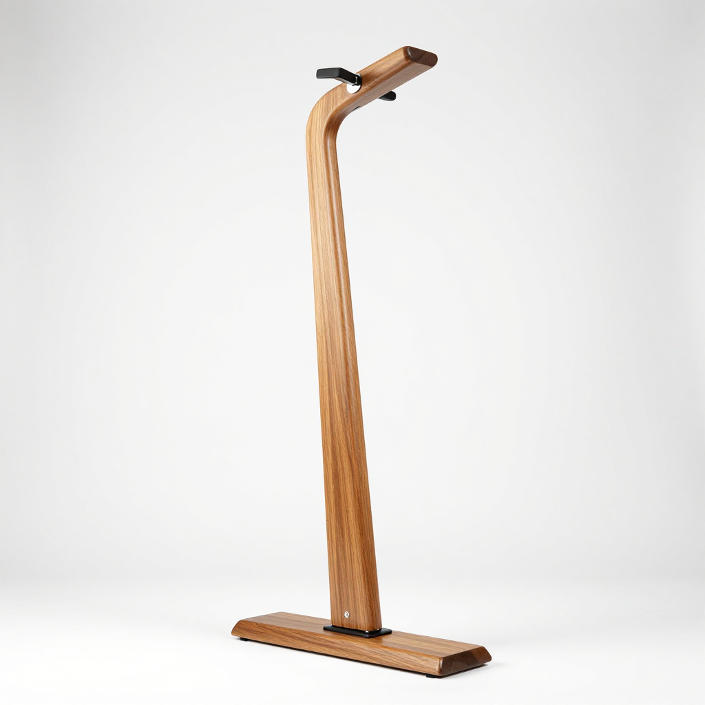 Handcrafted Rustic Wooden Bike Stand for Indoor and Outdoor Use