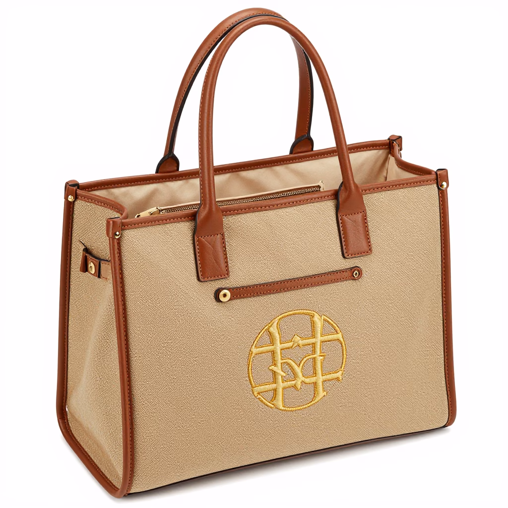 Natural Woven Basket Tote - Image 2